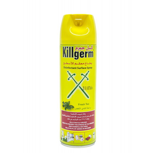 Killgerm Disinfectant Surface Aerosol Fresh Tea, 450ml