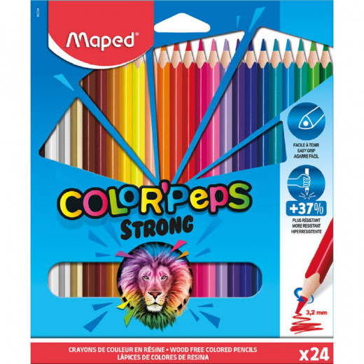 Maped Coloured Pencils Strong, 24 Pieces