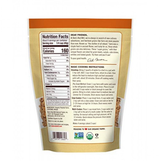 Bob's Red Mill Organic Farro, 340g