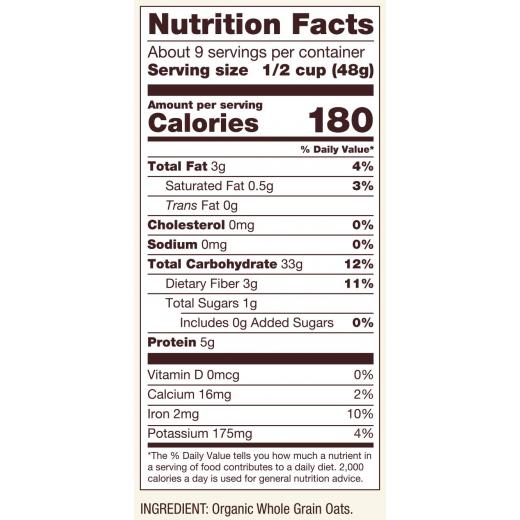 Bob's Red Mill Organic Old Fashioned Rolled Oats, 454gram