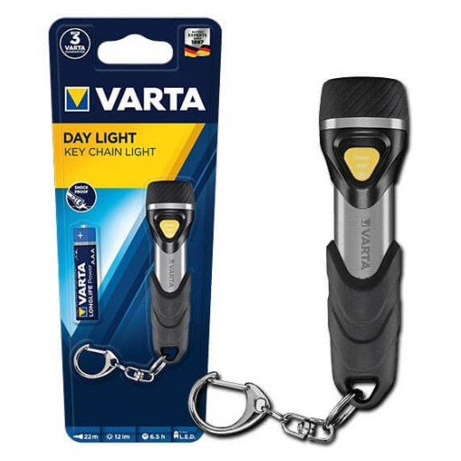 Varta Day Light Key Chain LED, Black & Silver