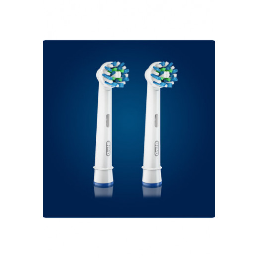 Oral-B Cross Action Replacement Head, White Color, 2 Pieces