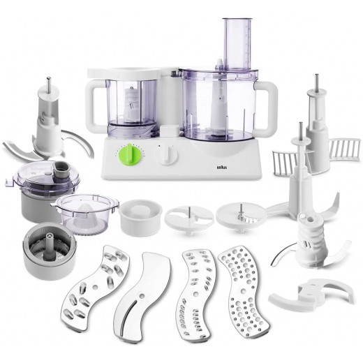 Braun Food Processor FX3030, Double Bowl, White & Green