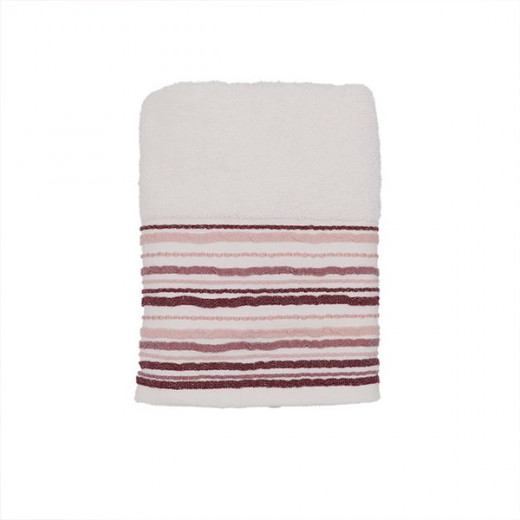 Nova Home Lena, Cotton, Jacquard Towel, Bath Towel, Ivory Color