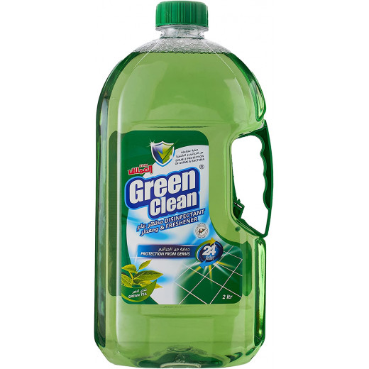 Al Emlaq Green Clean Multi Purpose Disinfectant / Green Tea,2 liter