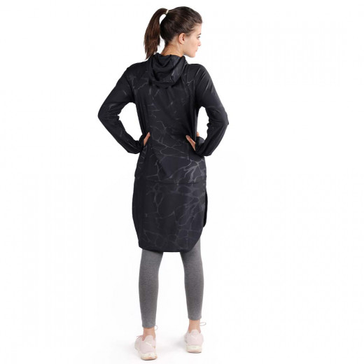 RB Women's Long Running Hoodie, Medium Size, Marble Black Color