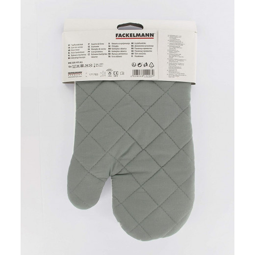 Fackelmann Cotton Oven Gloves, White and Grey Color