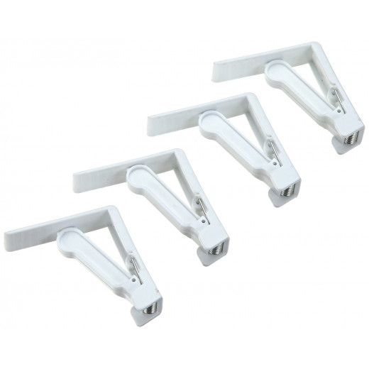 Fackelmann Table Cloth Clamps, White Color