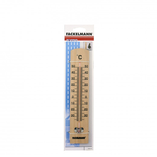 Fackelmann Wooden Thermometer, 25 CM