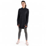 RB Women's Mid-length Running Hoodie, Small Size, Marble Black Color