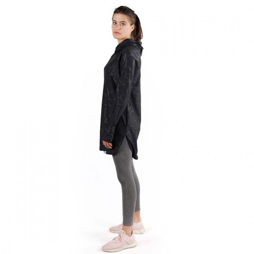 RB Women's Mid-length Running Hoodie, Small, Marable Black