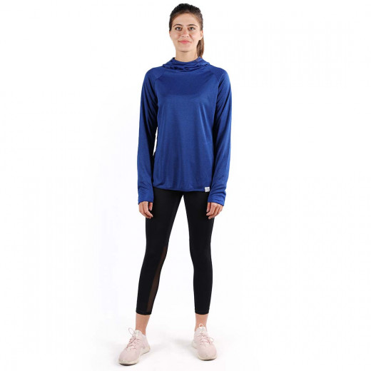 RB Women's Short Running Hoodie, Medium Size, Royal Blue Color