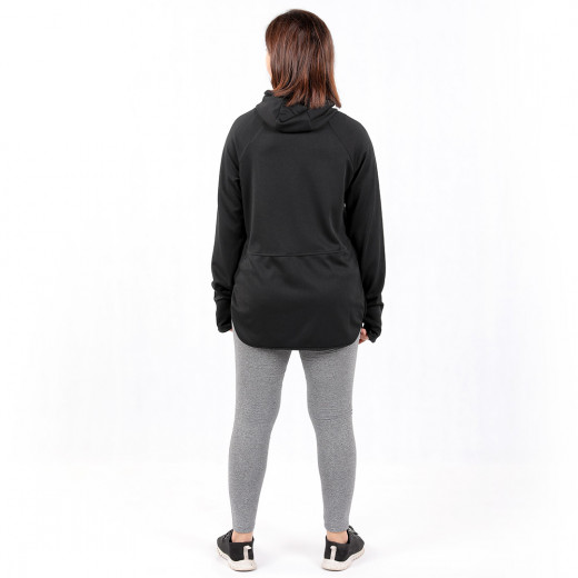 RB Women's Short Running Hoodie, Medium Size, Black Color