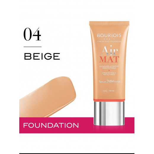 Bourjois Paris Air Mat 24 Hour Foundation, Beige Color, 30 Ml, Number 04