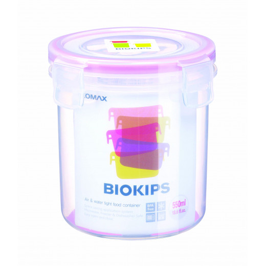 Komax Biokips Round Food Storage Container, 550 ml