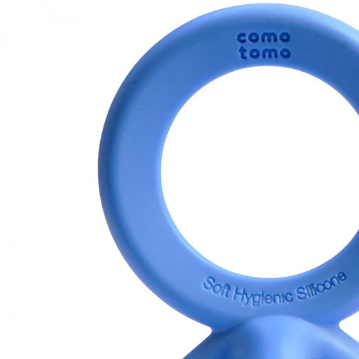 Comotomo Baby Finger Sized Silicone Teether, Blue Color