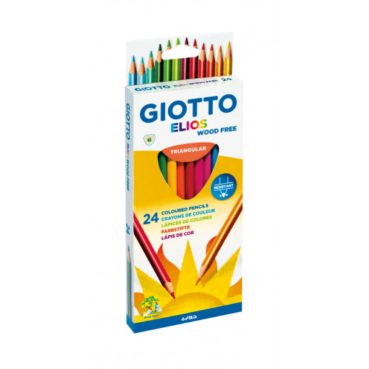 Giotto Elios Triangular 24 Coloured Pencils