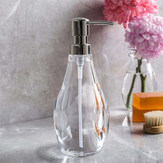 Umbra droplet liquid soap dispenser, 280 ml, clear