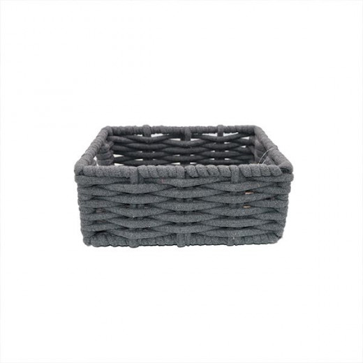 Weva reader cotton storage basket, charcoal