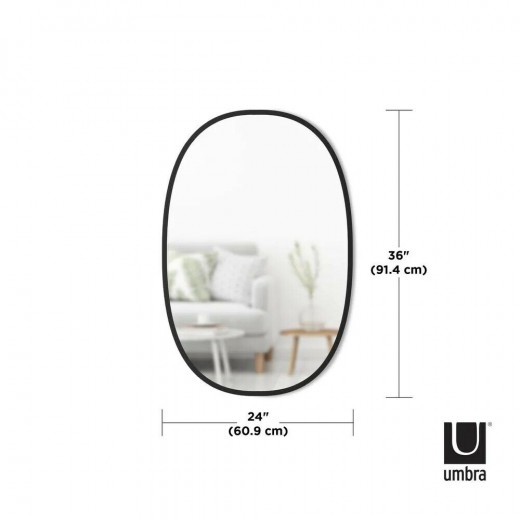 Umbra oval wall mirror, black