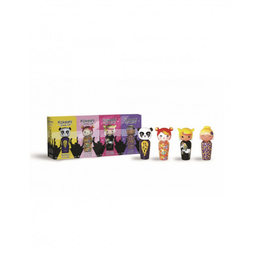 Kokeshi by Jeremy Scott Miniatures Set, 4 Pieces, 5 Ml