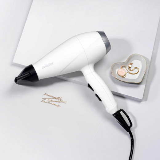 Babyliss Hair Dryer, White Color, 2000 Watt