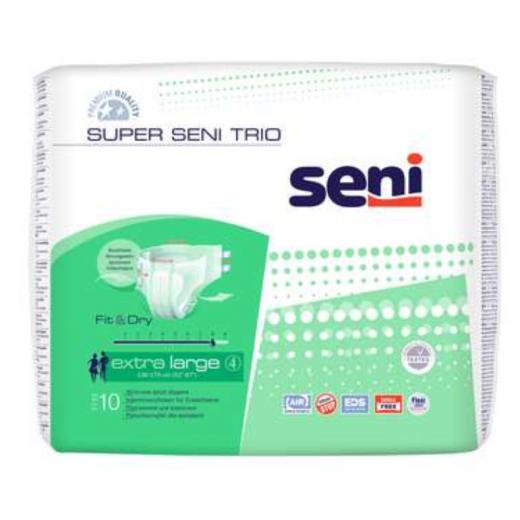 Seni Adult Diapers Trio, XLarge Size, 10 Pieces