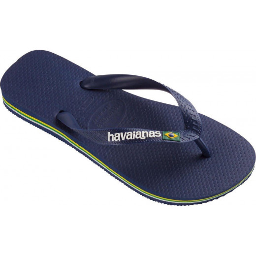 Havaianas Flip Flop Brasil Logo , Navy Blue Color