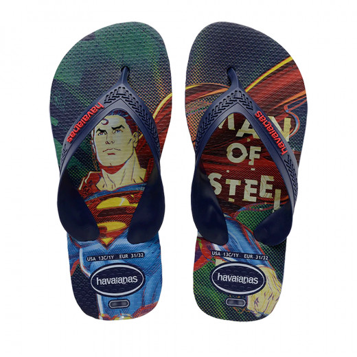 Havaianas Kids Max Heroes Flip Flop, Navy Blue Color