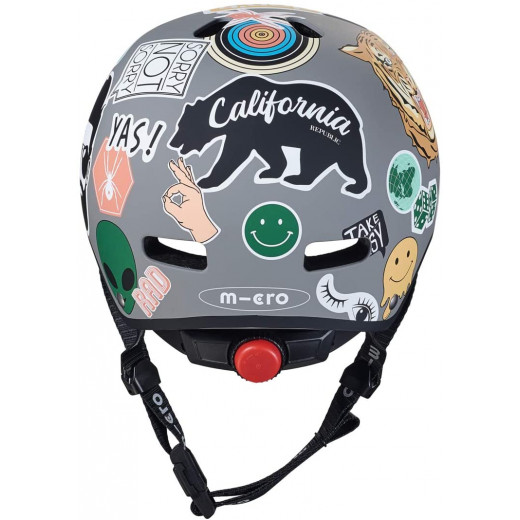 Micro ABS Children's Helmet, Stickers Design, Size Large