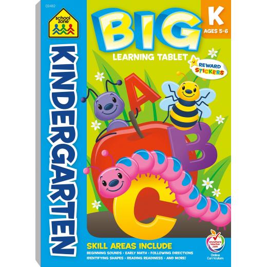 School Zone Kindergarten Big Learning Tablet Workbook