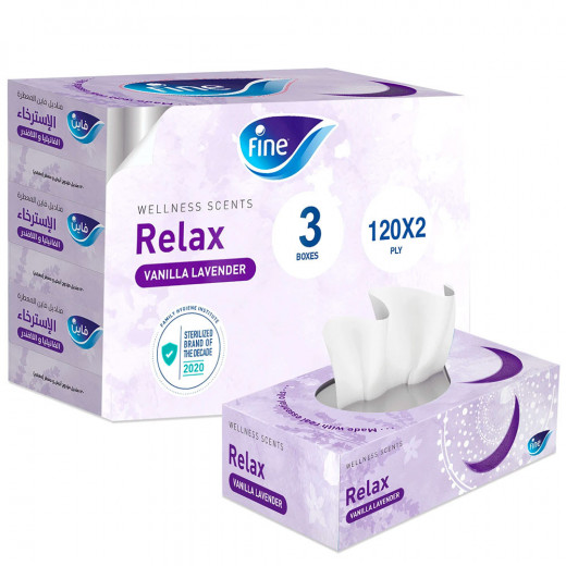 Fine Wellness Scents Facial Tissue, Carton of 120, 3 Packs