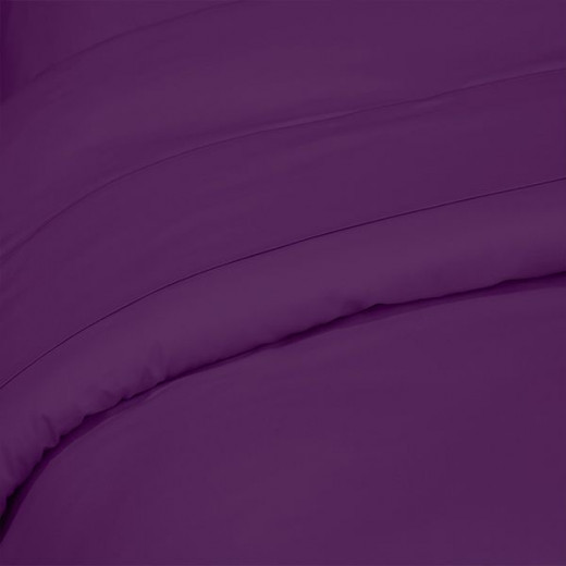 Fieldcrest plain duvet cover, cotton, dark purple color, super king size