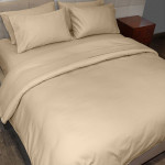 Fieldcrest plain duvet cover, cotton, ivory color, super king size