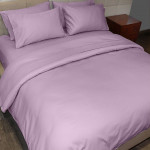 Fieldcrest plain duvet cover, cotton, plum color, super king size