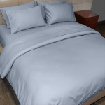 Fieldcrest plain duvet cover, cotton, blue color, king size