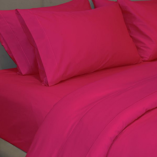 Fieldcrest plain duvet cover, cotton, fuchsia color, queen size