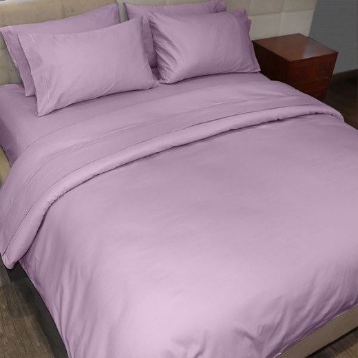 Fieldcrest plain duvet cover, cotton, plum color, queen size