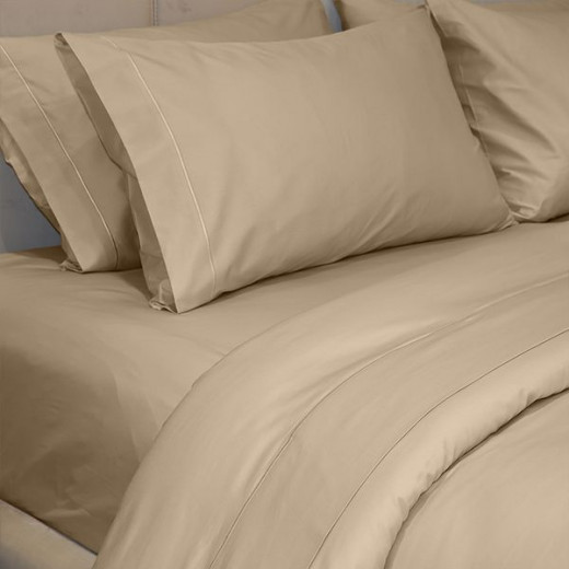 Fieldcrest plain duvet cover, cotton, canvas color, twin size