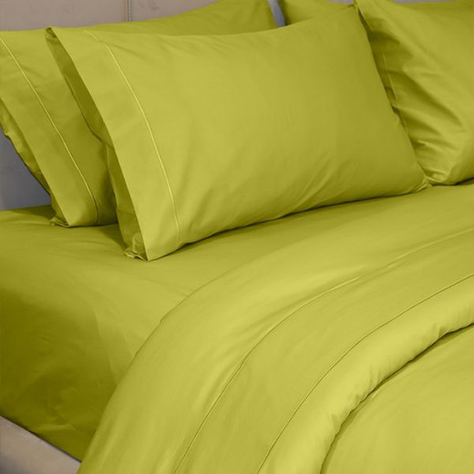 Fieldcrest plain duvet cover, cotton, pistache color, twin size