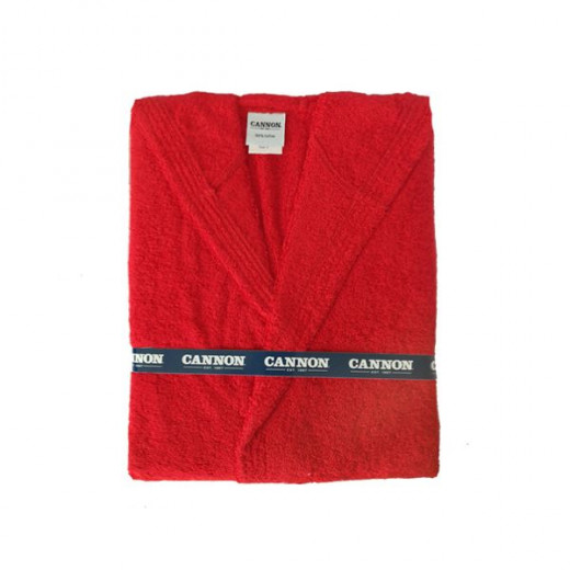 Cannon plain bathrobe, cotton, red color