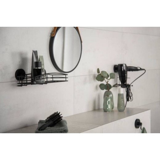 Wenko milazzo vacuum-loc hair dryer holder, black