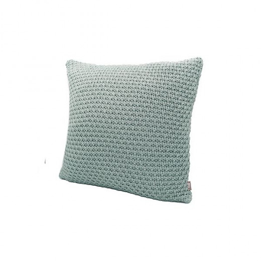 Nova Home Pearly Hand Knitted Cushion Cover, Light Green Color