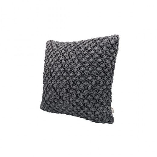 Nova Home PopPop Hand Knitted Cushion Cover, Dark Grey Color