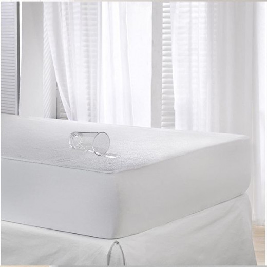 Nova Home "Warm-Pro Warm Fleece Waterproof Mattress Protector, White Color, 180*200 Cm