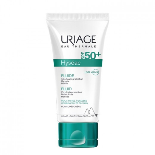 Uriage Hyseac Sun Care Acne Treatment Fluid, Spf 50+, 40 Ml