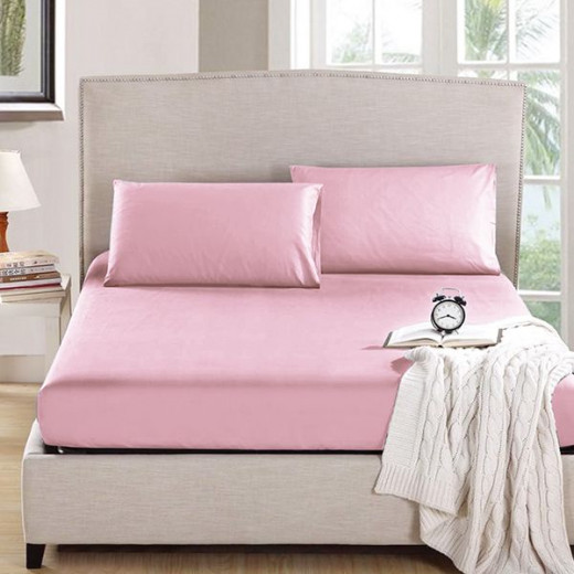 Nova Home MicroBasic Fitted Sheet Set, Twin Size, Pink Color