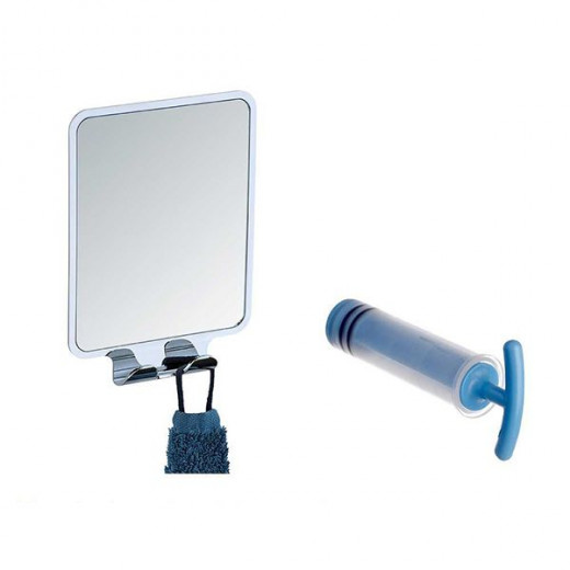 Wenko Wall Mirror "Vacuum-loc Quadro", Glass, Silver