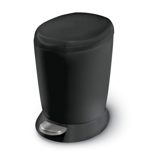 Simplehuman Plastic Trash Bin, Black Color, 6 Liter