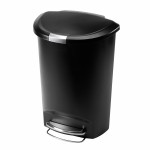 Simplehuman plastic trash bin, black color, 50 liter